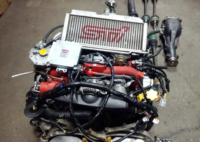 JDM SUBARU WRX STI EJ20T ENGINE TURBO VF42 MT 6 SPEED TRANSMISSION DCCD RA-R ECU BREMBO KIT BRAKES product image