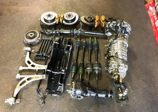 USED JDM SUBARU WRX STI 6 SPEED TRANSMISSION DCCD STI VERSION 8 TY856WB3KA OEM TRANSMISSION BREMBO KIT product image